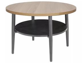 Kavos staliukas Ella B, rudas/juodas, 60 cm x 60 cm x 45 cm