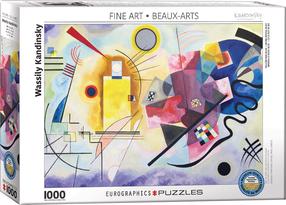 Пазл Eurographics Fine Art Wassily Kandinsky Yellow-Red-Blue 6000-3271, 67.6 см x 48.9 см, 1000 шт., многоцветный