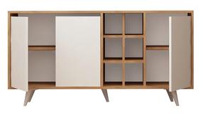 Komoda Kalune Design Seria, ąžuolo sp./balta sp., 86 cm x 140 cm x 40 cm