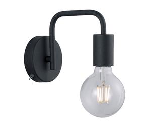 Lampa sienas Trio Diallo 208070132, E27, 1 x 42 W, bez abažūra / melna krās.
