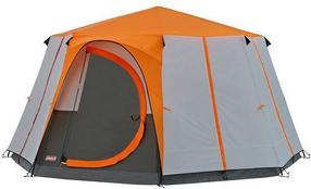 Aštuonvietė palapinė Coleman Octagon 8 2000019550, oranžinė sp./pilka sp., 396 cm x 396 cm x 208 cm