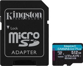 Atmiņas karte Kingston Canvas Go! Plus SDCG4/512GB, 512 GB, 200 Mb/s