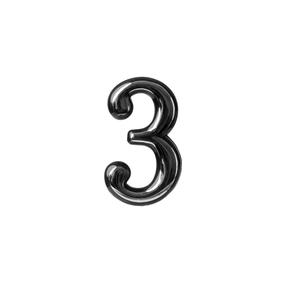 Durų numeris Okko CR 3, 5 cm, plastikas, chromo sp.