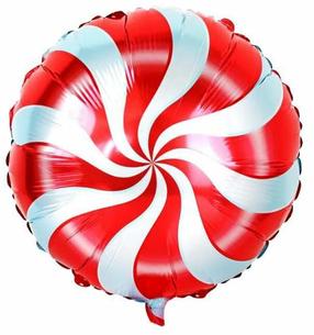 Фольгированный шар фигурные Lollipop 45 cm, белый цв./красный цв.