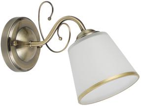 Lampa sienas Candellux Lighting Losanna, E14, 1 x 40 W, balta krās. / zelta krās., 12 x 10 cm
