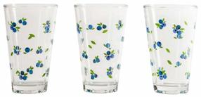 Glāžu komplekts Homla Token Summer With Blueberry, stikls, 0.3 l, 3 gab.