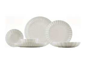Pusdienu servīze Hermia BNLZF18Y4C00, porcelāna, balta krās., 18 gab.