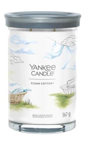 Žvakė, aromatinė Yankee Candle Signature Clean Cotton, 60 - 100 h, 567 g, balta sp.