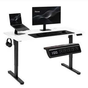 Компьютерный стол регулируемая высота ModernHome JSD-C5-1-5, 140 см x 60 см, 72 - 118 см, белый цв.