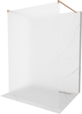 Dušo sienelė Mexen Kioto Walk-in, 130 cm x 200 cm, brushed copper sp./grūdintas