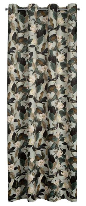 Naktinė užuolaida ZKYV-01, alyvuogių žalia sp./smėlio sp., 140 cm x 250 cm