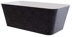 Ванна, свободно устанавливаемая Besco Evita Glam Graphite, 160 см x 80 см x 58 см, прямоугольный, хромовый цв./графитовый цв.