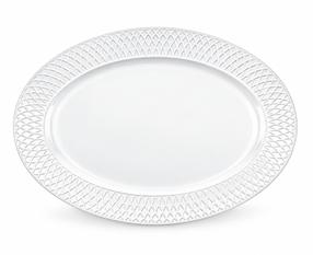 Lėkštė serviravimo Wilmax Julia Diamond, 35 cm x 25 cm, balta sp.