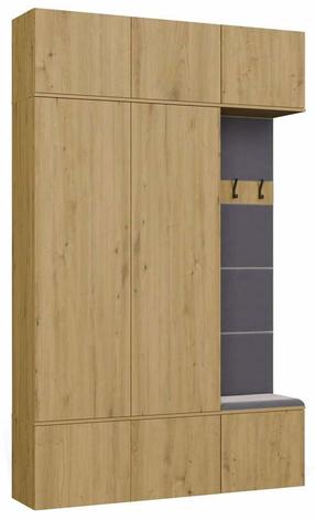 Esiku mööblikomplekt Haga III, sise, hall v./artisan oak v.