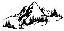 Sienos dekoracija Wallity Mountain 3, 67 cm x 30 cm