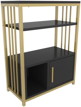 Pastatoma lentyna Kalune Design Letos 875ZNA4531, antracito sp./aukso sp., 80 cm x 60 cm x 29.6 cm