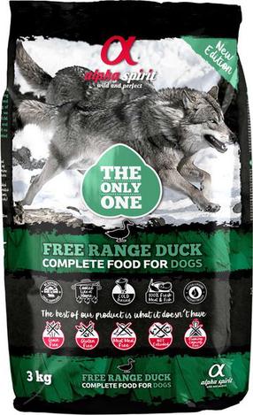 Sausas šunų maistas Alpha Spirit The Only One Free Range Duck, žuvis/vištiena, 3 kg