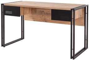 Rašomasis stalas Kalune Design Cosmo Siesta, 139 cm x 60 cm, 75 cm, juoda sp./pušies sp
