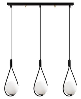 Lampa karināms Opviq Mudoni MR - 939 536NTD1135, E27, 3 x 40 W, balta krās. / melna krās.