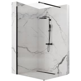Dušo sienelė Rea Aero Intimo, 90 cm x 200 cm, juoda sp./grūdintas