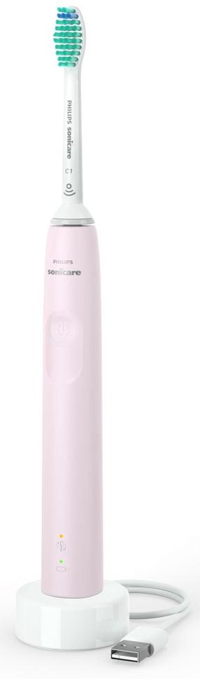 Elektrinis dantų šepetėlis Philips Sonicare 3100 Series HX3671/11, balta sp./rožinė sp.