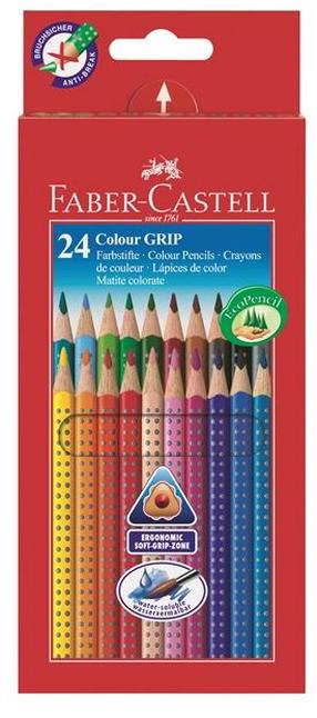 Spalvoti pieštukai Faber Castell Colour Grip, 24 vnt.
