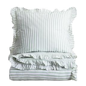 Voodipesukomplekt Homla Trudy Basic 777806, valge v./roheline v., 70 x 80 cm, 140 x 200 cm, 2 os.