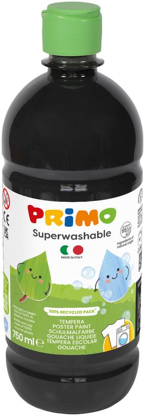 Dažai guašas Primo Superwashable, 750 ml, juoda sp., 1 sp.