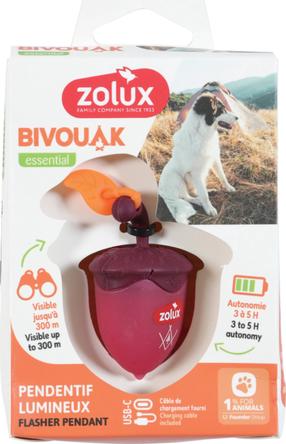 Система освещения поводков для собак Zolux, красный цв.