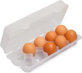Pārtikas trauks, olām Qlux 4047, 26.5 cm x 11.3 cm, (krāsa/dizains tiek izvēlēts nejauši)