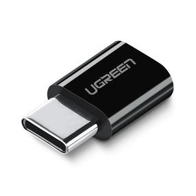 Адаптер Ugreen US157 USB Type C Male, Micro USB, черный цв.