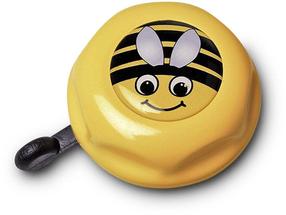 Велосипедный звонок RFR Junior Bee BELL75, пластик/cталь, желтый цв.