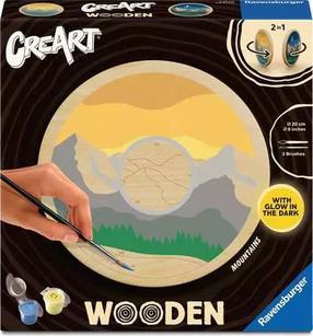 Tapymas pagal skaičius Ravensburger CreArt Wooden Mountains, mėlyna sp./geltona sp.