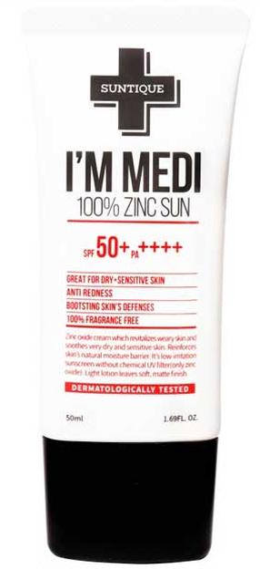 Kremas įdegio priežiūrai Suntique I'm Medi 100% Zinc Sun SPF50+, 50 ml