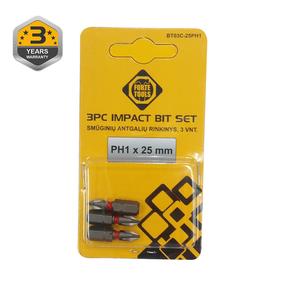 Triecienskrūvgrieža biti Forte Tools BT03C, PH1, 25 mm