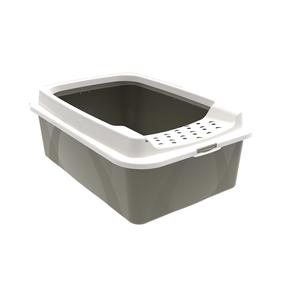 Кошачий туалет с рамкой Rotho 4002207422, желтый цв./бежевый цв., oткрытый, 57 см x 39 см x 21 см
