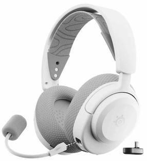 Belaidės ausinės Steelseries Arctis Nova 3PW, baltos