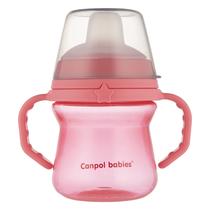 Puodelis su snapeliu Canpol Babies Spout FirstCup 56/614, 150 ml, 6+ mėn., plastikas/silikonas, rožinė sp.