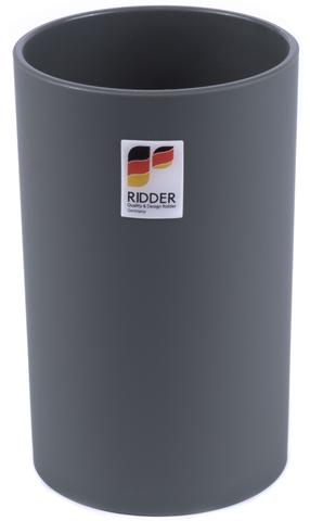 Vonios stiklinė Ridder Touch, juoda/pilka