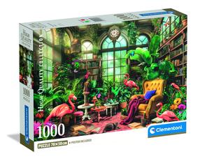 Dėlionė Clementoni Greenhouse Library 39936, 70 cm x 50 cm, 1000 vnt.