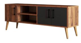 TV staliukas Kalune Design Exxen 1580, antracito sp./riešuto sp., 150 cm x 34 cm x 52 cm