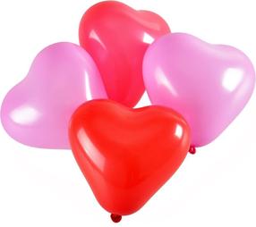 Õhupallide komplekt erikujuga Arpex Mini Hearts, punane v./roosa v., 8 tk