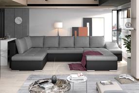 Kampinė sofa Giovanni Sawana 05, Soft 11, juoda sp./tamsiai pilka sp., dešininė, 200 x 340 cm x 88 cm