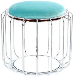 Taburetė Kayoom Comfortable 110, mėtinė (mint) sp./sidabro sp., 50 cm x 50 cm x 45 cm