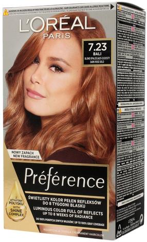 Plaukų dažai L’Oréal Paris Preference, dark rose gold sp., 7.23, 160 ml