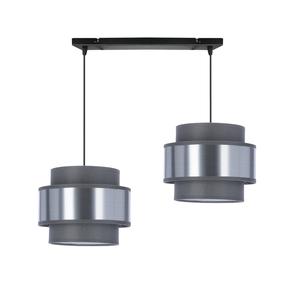 Lampa griesti Candellux Lighting Hare, E27, 2 x 40 W, pelēka krās. / melna krās.