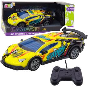 Rc automobilis Lean Toys Graffiti Sports, 1:22, geltona sp.