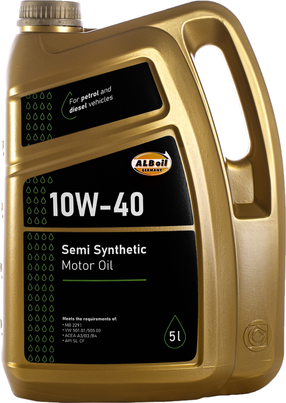Машинное масло ALB 10W - 40, полусинтетическое, 5 л