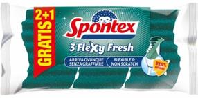 Tīrīšanas sūklis Spontex Flexy Fresh 19470310, zaļa krās., 3 gab.