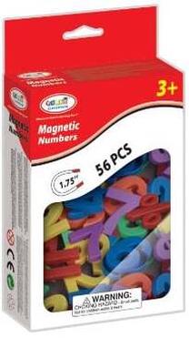 Magnetinis žaislas Magnetic Nubmers, įvairių spalvų, 56 vnt.